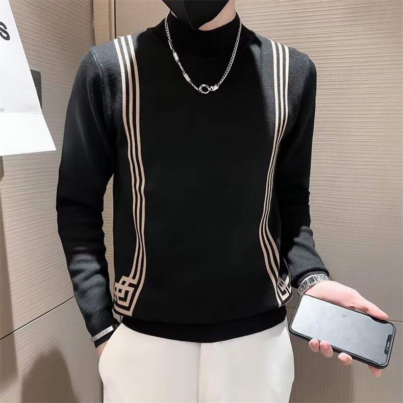 秋冬新款韩版青年男士长袖圆领修身时尚休闲男针织毛衣打底衫S523,男装针织衫/毛衣,星座1116A-2（原606A-1）