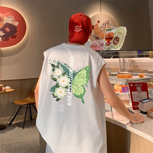 已注册薄荷曼波直播抖音纯棉250克重磅男无袖背心T恤T539P28控39图片