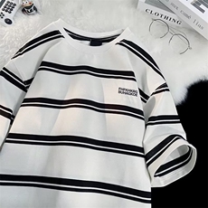 港风短袖t恤男夏季宽松ins潮牌情侣上衣衣服半袖体恤AT722-P35，男装T恤，星座1008-2