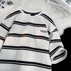 港风短袖t恤男夏季宽松ins潮牌情侣上衣衣服半袖体恤AT722-P35图片
