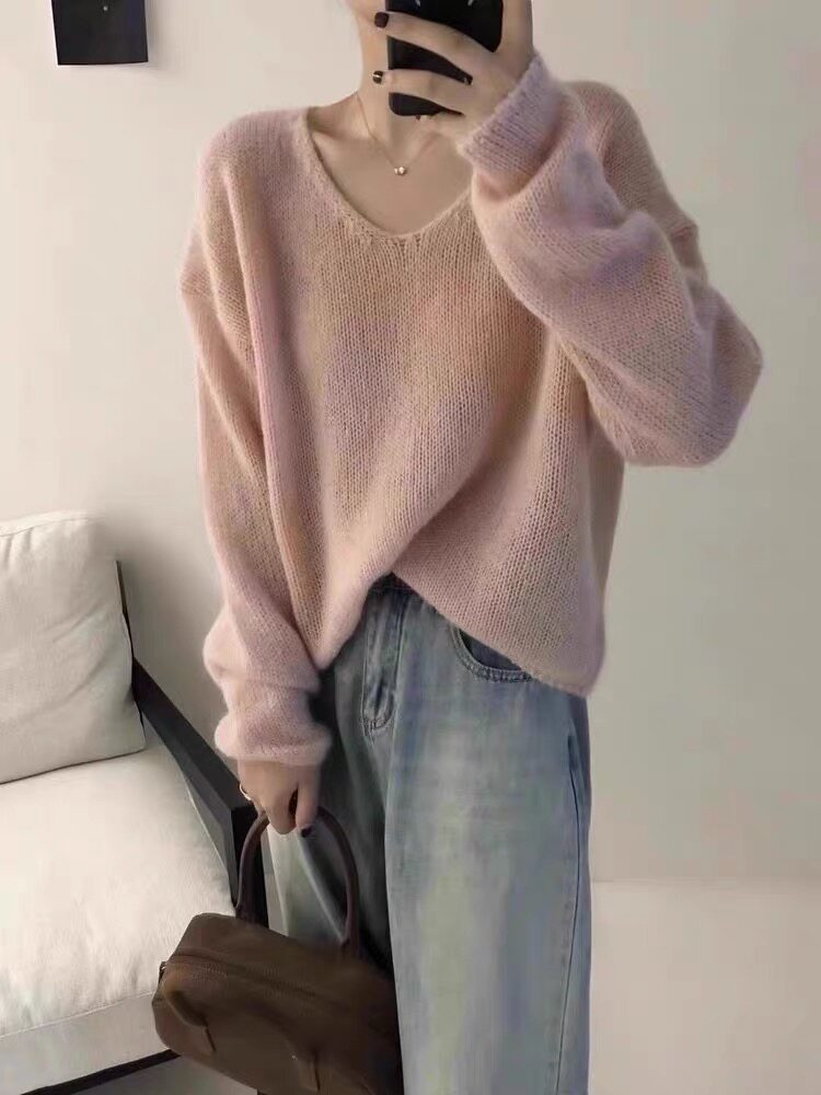 时尚百搭女士羊毛衫简约纯色保暖绞花设计舒适显瘦长袖毛衣,女装羊毛衫,思途羊绒