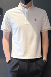 6606-P58 夏季刺绣字母短袖POLO衫男T恤半袖新款痞帅男装-1 控78图片