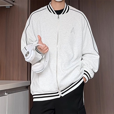 WY208/P75春装新款高品质不起球刺绣卫衣男立领棒球服潮外套，男装卫衣，电商基地A050