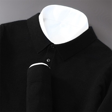 2025舒适百搭简约polo领羊绒衫舒适简约，男装羊绒套衫，蒙亿羊绒