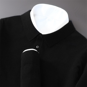 2025舒适百搭简约polo领羊绒衫舒适简约图片