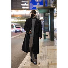 现货1万件秋冬季中长款毛呢大衣男韩高级感炸街风衣外套特批118元，男装风衣，星座1014-1