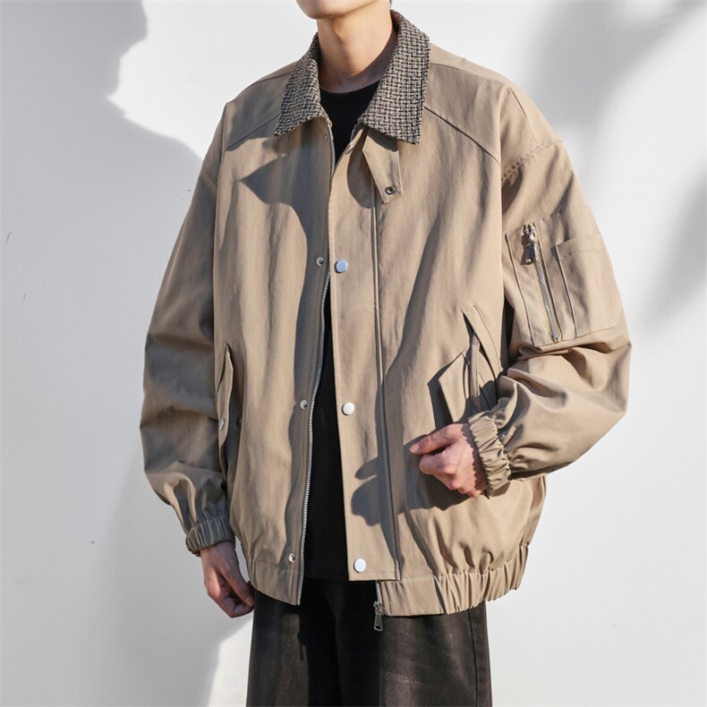 JK8866-P85L-9XL2025秋冬新款翻领工装夹克外套控148,男装夹克,星座109