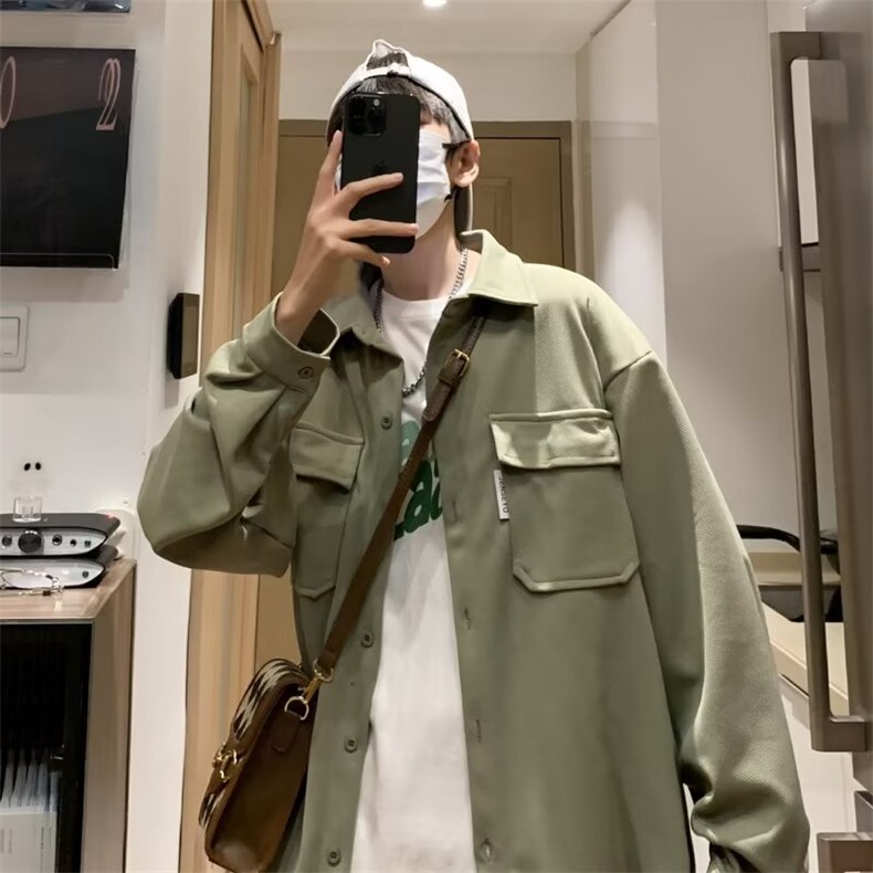 新款潮流男工装口袋衬衫FC033P40,男装衬衫,星座1116-2