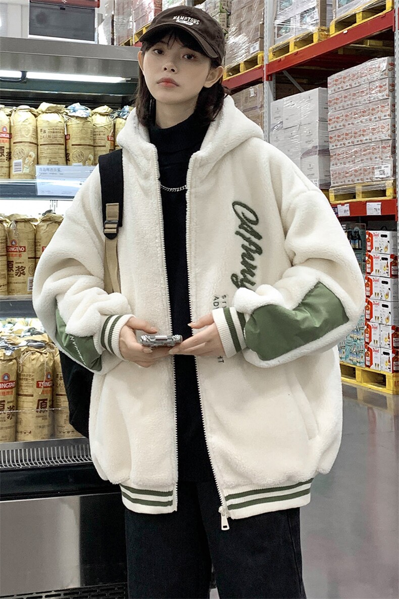 2023冬上新加绒加厚休闲棉衣羊羔绒连帽外套男女989-P110控价158,男装棉衣,电商A441-1