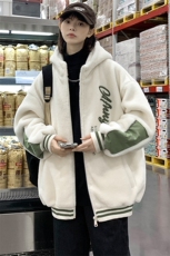 2023冬上新加绒加厚休闲棉衣羊羔绒连帽外套男女989-P110控价158，男装棉衣，电商A441-1