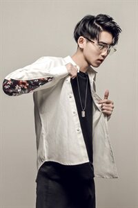 C8702春季新日系大码男纯色袖子民族风印花修身衬衫P50【控68】图片