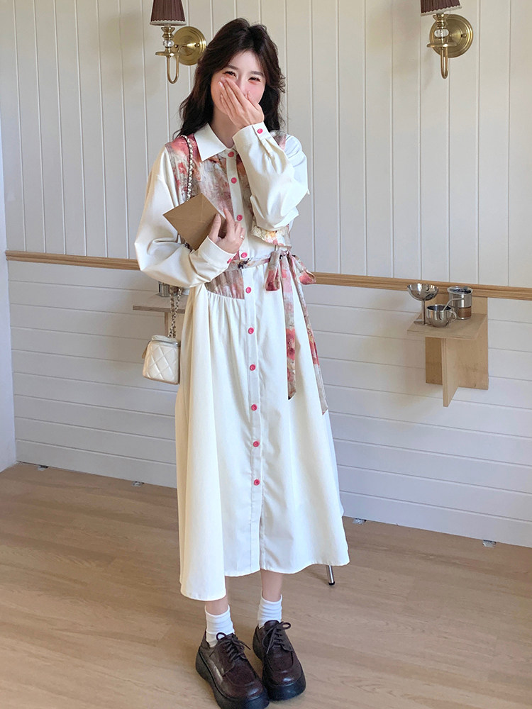 春现轻风印花瘦腰显瘦连衣裙B190-5011-P140-K198,女装连衣裙,2B190