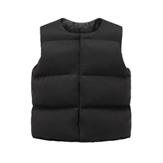 (网图)休闲纯色无领棉马甲坎肩美式高街羽绒棉轻薄313B-M108-P55，女装马甲，星座313B