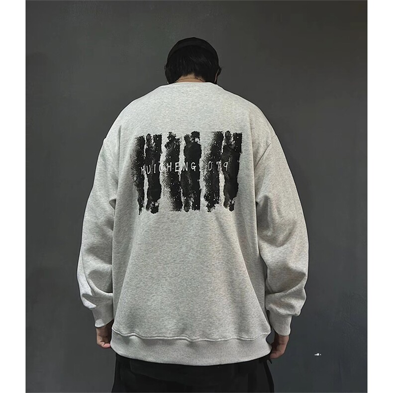 抖音得物现货高品质美式宽松圆领印花卫衣新款重磅卫衣ADY118,男装卫衣,电商A443