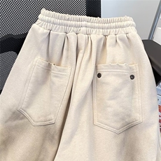 男女同款卫裤春秋美式运动阔腿宽松直筒大码潮牌百搭K2001/P45，男装休闲裤，星座506B