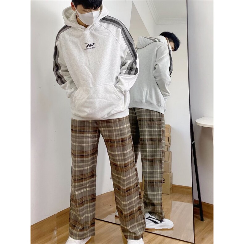 【有货】美式潮牌拼接卫衣男春秋插肩袖情侣连帽外套W164HH-特55,男装卫衣,星座1007（原301D）