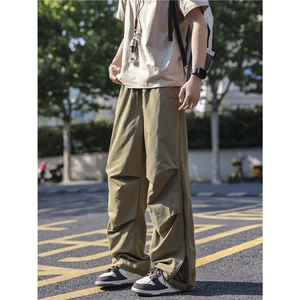抖音品质夏季新款冰丝拉链透气宽松休闲裤B315-K25733-特p36控68图片