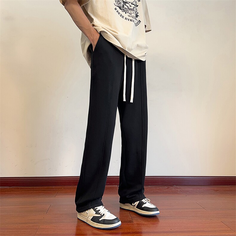 休闲裤男韩版潮流纯色痞子帅气2026新款新款ins宽松长裤K3776-P33,男装休闲裤,星座412