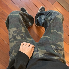 WASSUPHAPPY美式hiphop高街迷彩工装裤男秋季宽松阔腿休闲长裤子，男装工装外套，电商A337