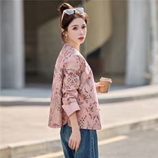 《现货》2026年春季新款外套高档人丝提花刺绣面料新中式短款上衣，女装短外套，众宇琦