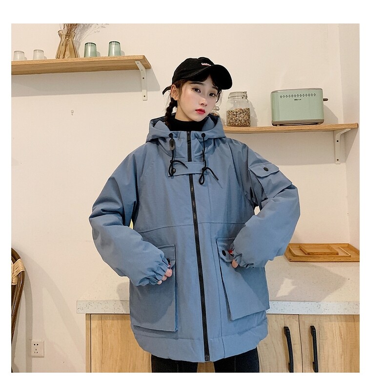 情侣装冬装新款加厚连帽棉衣港风潮工装情侣棉服MY916-P115控159,男装棉衣,星座311A