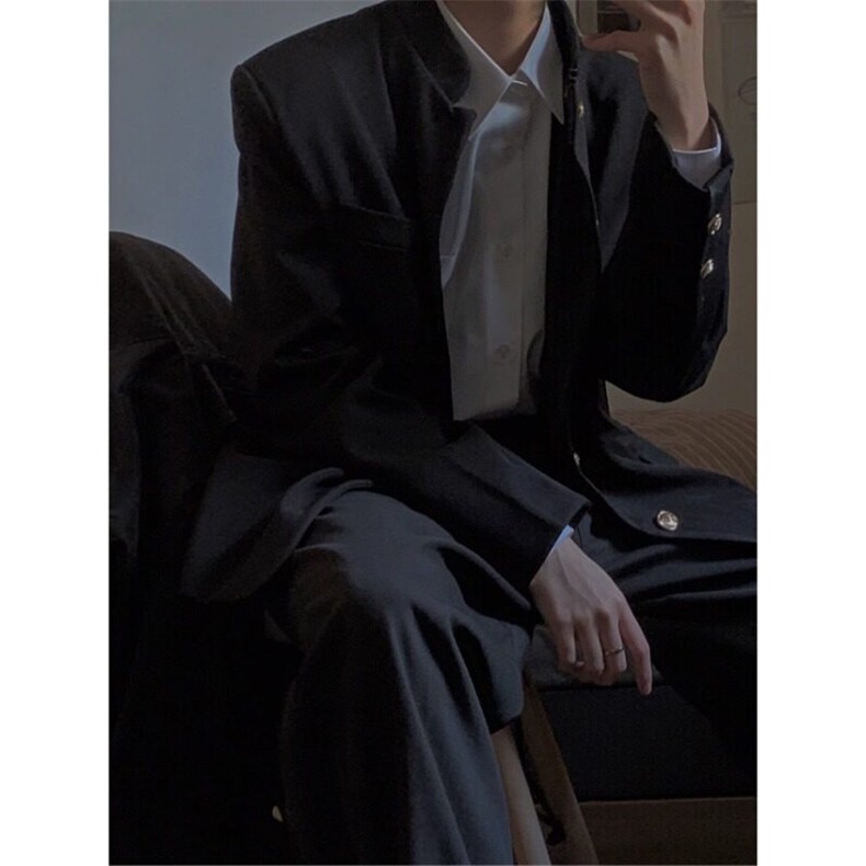 新中式热血高校dk西服痞帅风中山装小西装XF346特P50,男装西服套装,星座908-1
