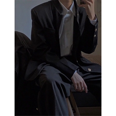 新中式热血高校dk西服痞帅风中山装小西装XF346特P50，男装西服套装，星座908-1