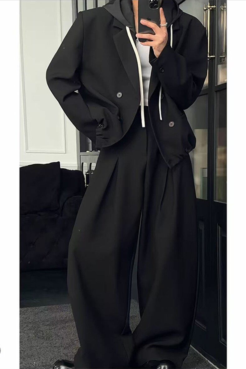 2026春装新款可脱卸西服夹克弯刀西裤套装W367-P143K367-P78(网图,男装夹克,电商B267