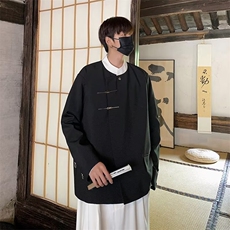 风秋男立领西服夹克拼色金属盘扣西装中山装外套JK075P65，男装夹克，星座1013-1