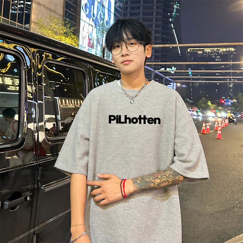 量大优！供视频！港风华夫格短袖T恤半袖男HT194-特P18,男装T恤,电商B367