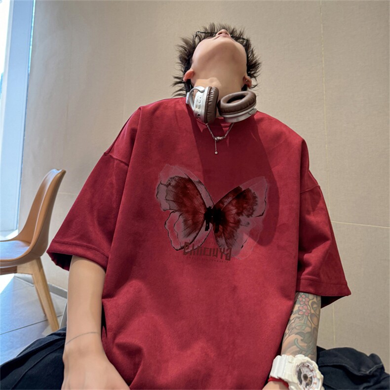 特P19控38 2024夏季新款麂皮绒圆领短袖T恤RT426图片
