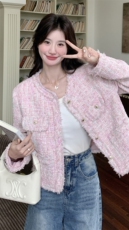 现货新款花色小香风外套25022P155K228，女装短外套，2D035