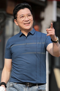 polo衫男士短袖t恤夏季薄款翻领半袖商务保罗休闲带领短袖上衣图片