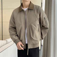 美式飞行员夹克男款解构弯刀短款外套廓形翻领棒球服JK02557-P70，男装夹克，星座308B-2