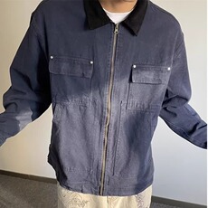男士秋季潮牌宽松大码休闲上衣工装衬衣男外套AJK687，男装衬衫，星座208-5