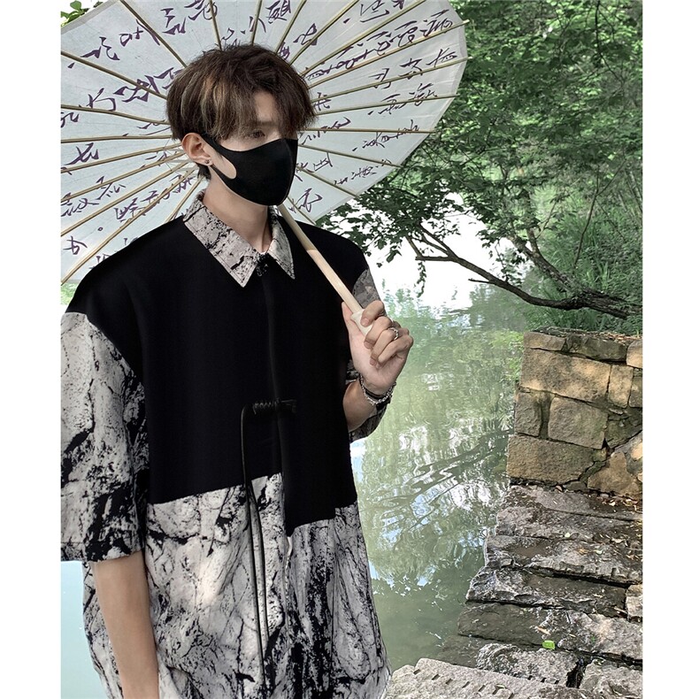 新中式套装TZ77797特P51衬衫CS77798特P33DK77055特P18套装控108，男装衬衫，星座227-7