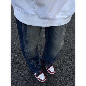 B221 美式ins高街加绒加厚牛仔裤 LK23134-P65 控88图片