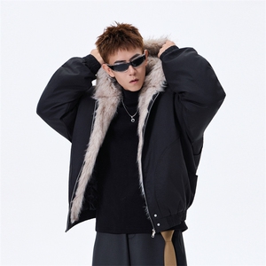 新款 加厚长毛座山雕棉衣外套 MY868-P87图片