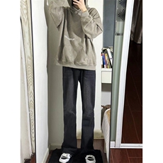 B221美式ins高街暗黑光版修身微喇牛仔裤LK23137-P55控78，男装牛仔裤，电商B221