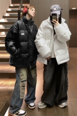 中性2025冬装宽松皮棉衣冬季宽松棉服袄情侣加厚外套男S271-P128，男装棉衣，电商A233-1