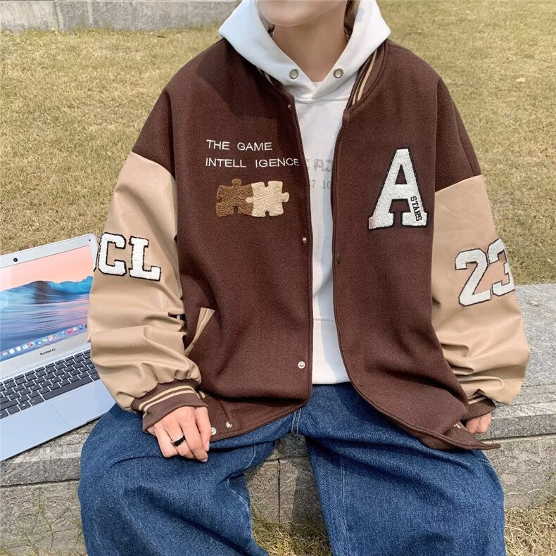 男秋季2023新款长袖棒球服夹克外套W3998P55,男装夹克,星座1116-2