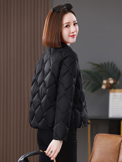 2025冬装新中式盘扣短款立领棉衣外套，女装棉衣/棉服，雪樱依海