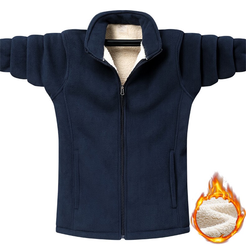 爆板摇粒绒夹克双面绒抓绒衣外套大码男装-加绒889-P55（M-8XL）,男装夹克,星座1105