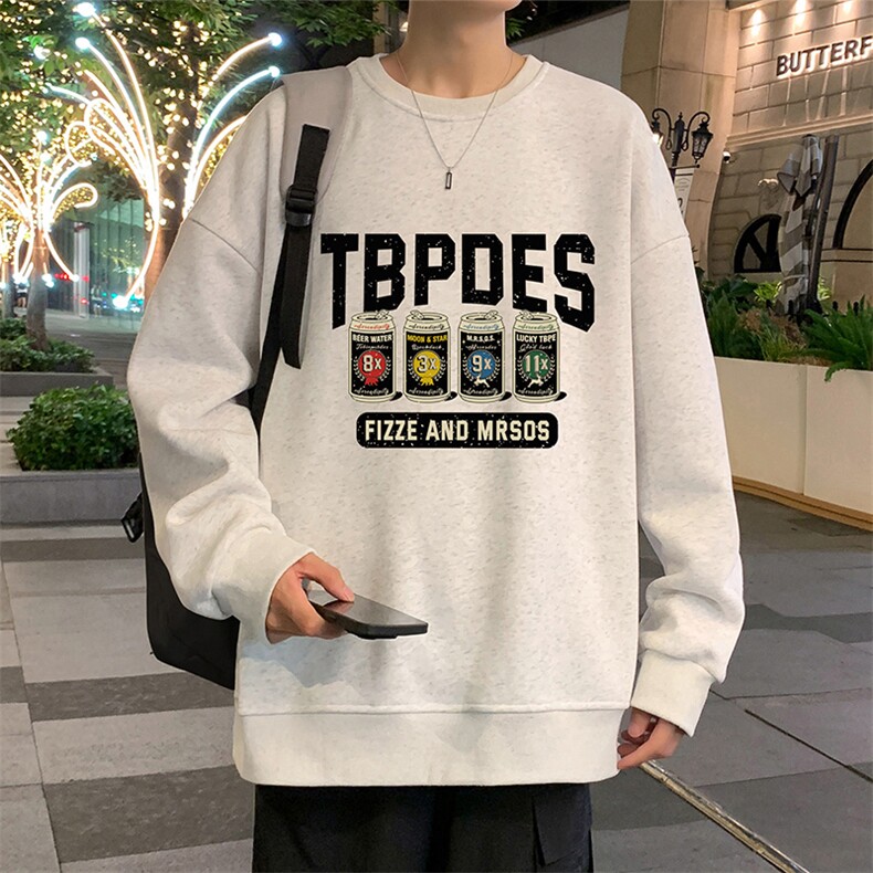 W560圆领卫衣男春秋季2025新款潮牌宽松长袖上衣宽松大码,男装卫衣,星座304A