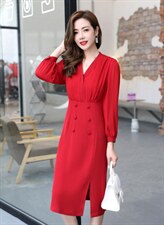 春季连衣裙，女装连衣裙，蓝芝衣秀