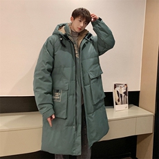 情侣羽绒服男冬季新款港风宽松连帽中长款保暖外套YR906-P175，男装羽绒服，星座214-3