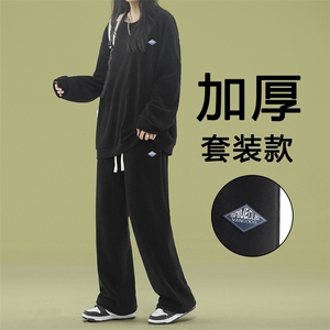 重磅圆领卫衣加绒休闲套装潮流两件套TZ812常规特批98加绒特批118图片