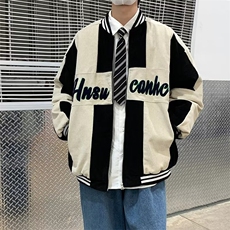春季拼接灯芯绒外套男潮牌痞帅港风休闲百搭潮流棒球服JK933-P68，男装夹克，星座1103-3