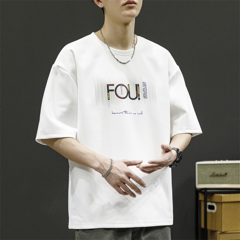 大量备货2023男夏季宽松休闲百搭T恤T6883小码P22大码P25,男装T恤,星座914