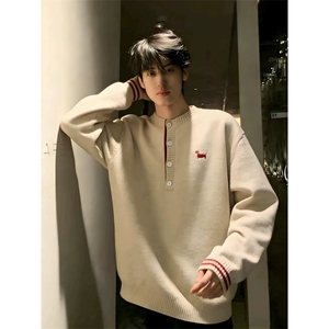 706-1-MY1779-P55 特P 现货 秋季美式复古慵懒风情侣毛衣针织衫图片